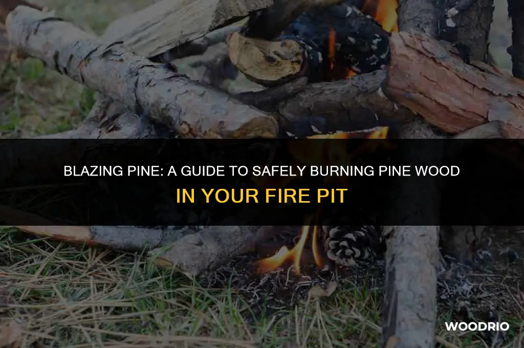 can you burn pine wood in a fire pit