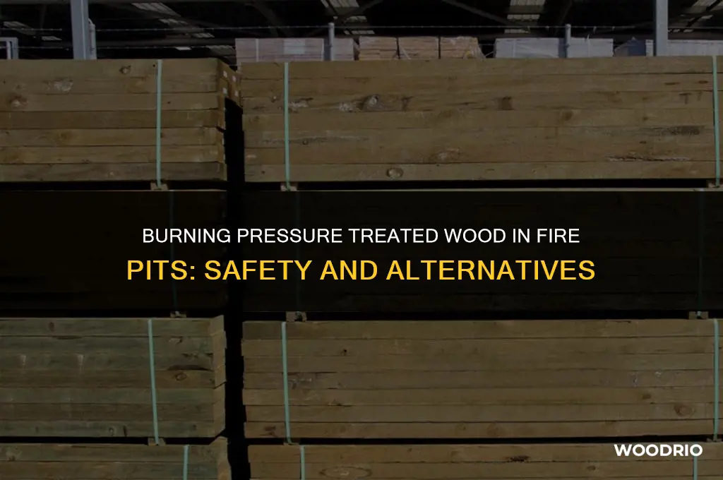 can you burn pressure treated wood in a fire pit