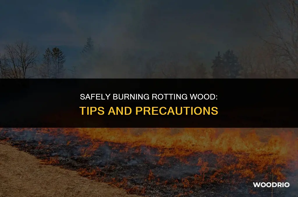 can you burn rotting wood