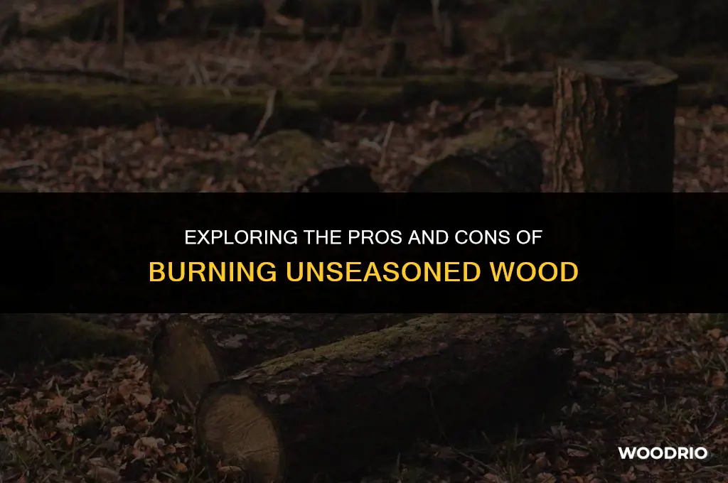 can you burn unseasoned wood