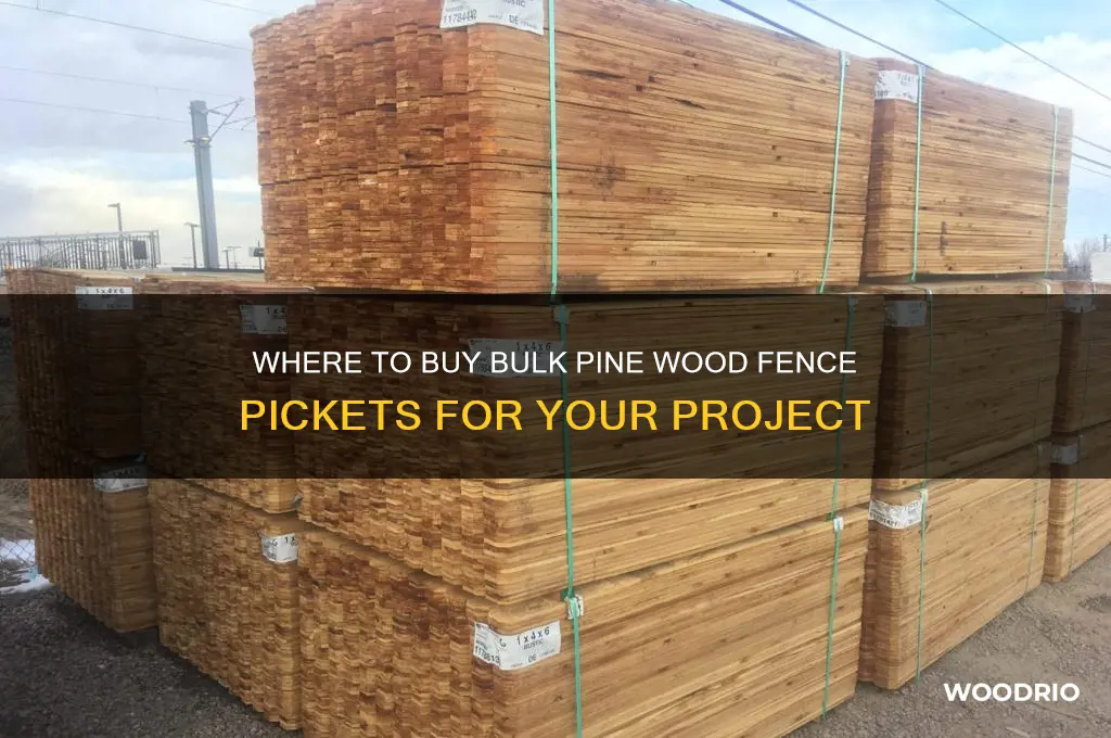 can you buy bulk pine wood fence pickets