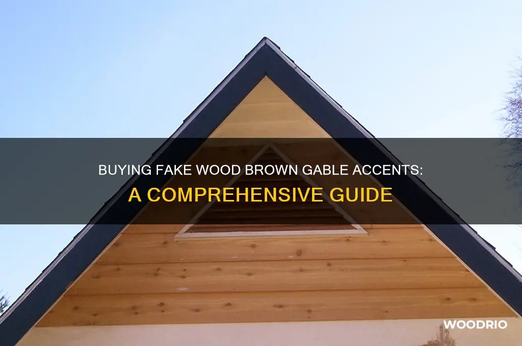 can you buy fake wood brown gable accent