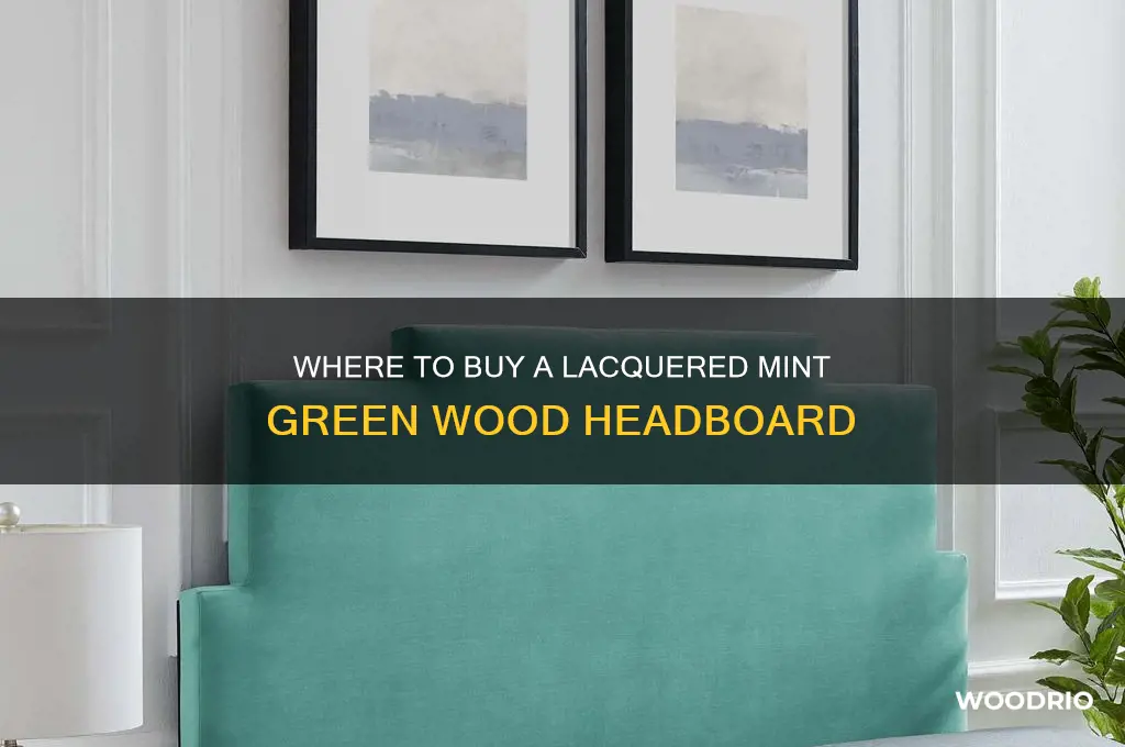 can you buy lacquered wood mint green headboard