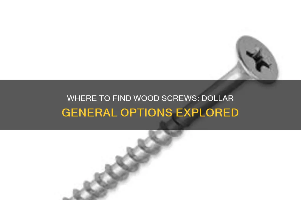 can you buy wood screws at dollar general
