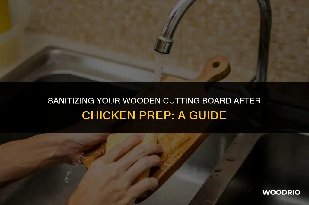can you clean chicken on a wooden cutting board