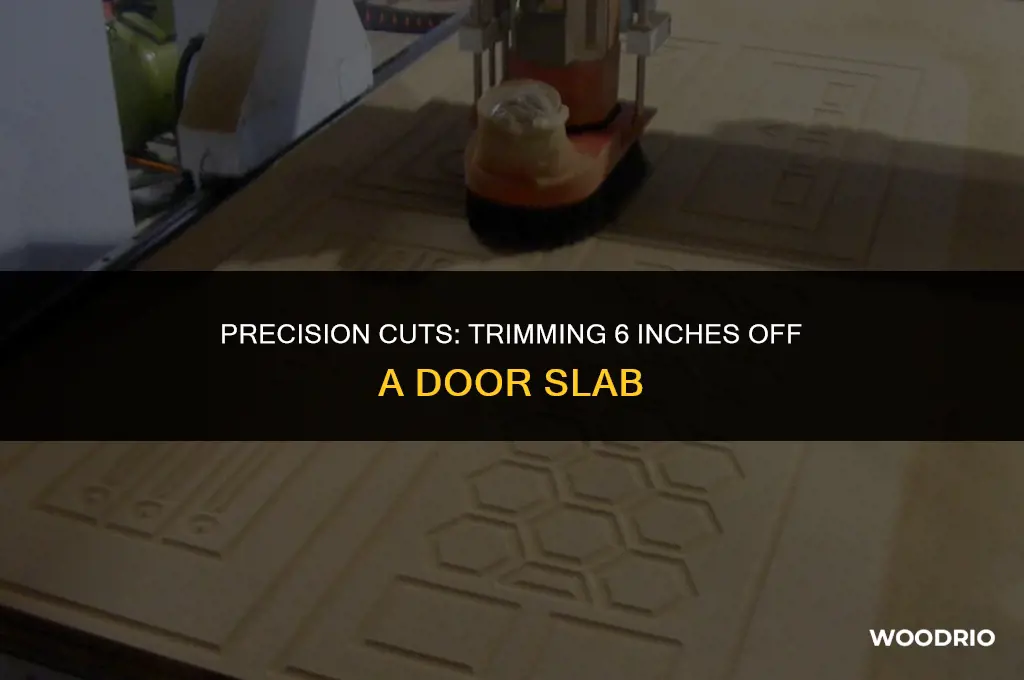 can you cut 6in off a slab of door wood