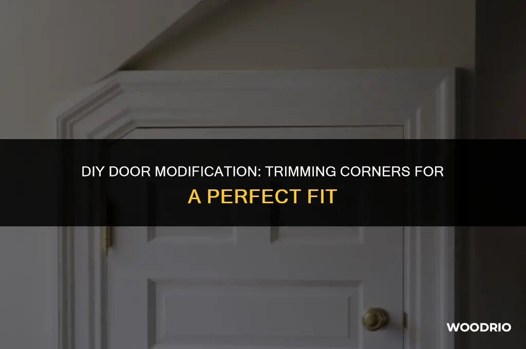 can you cut corner off wood door