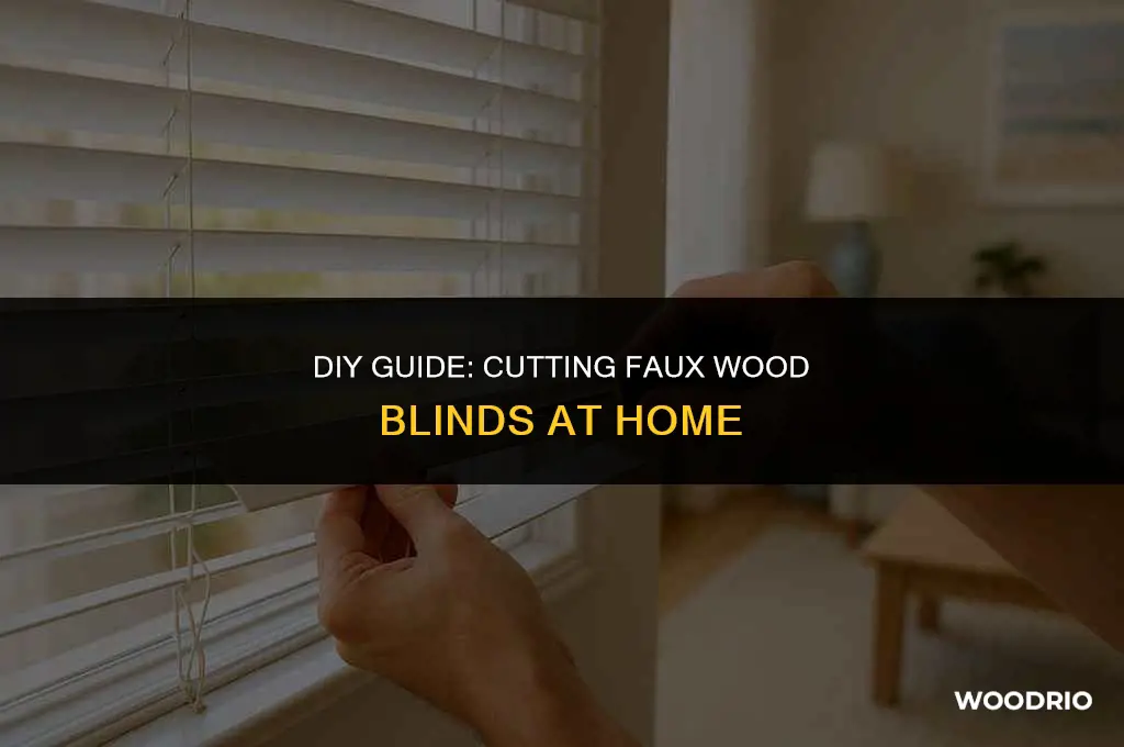 can you cut down faux wood blinds at home