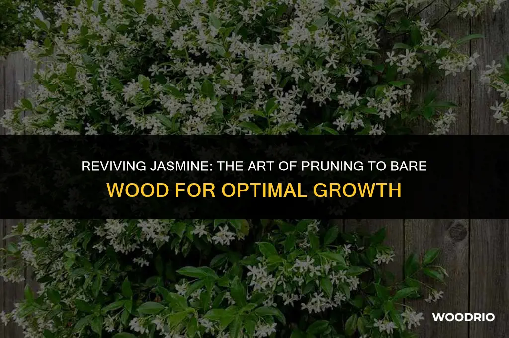 can you cut jasmine back to bare wood