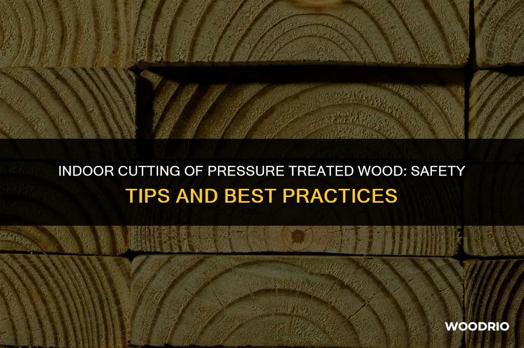 can you cut pressure treated wood indoors