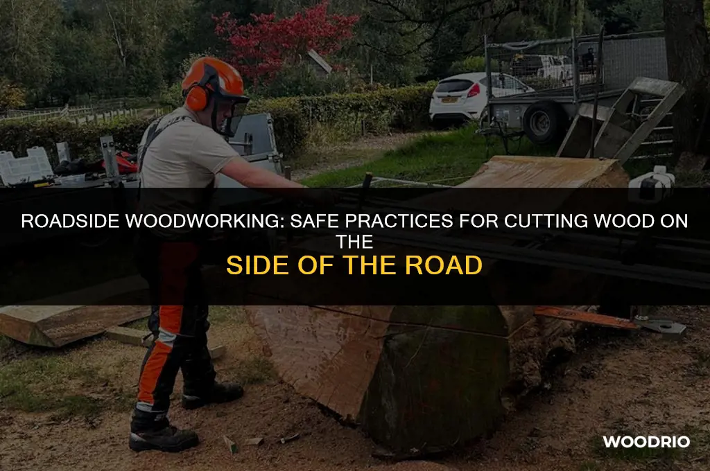 can you cut wood on the side of the road