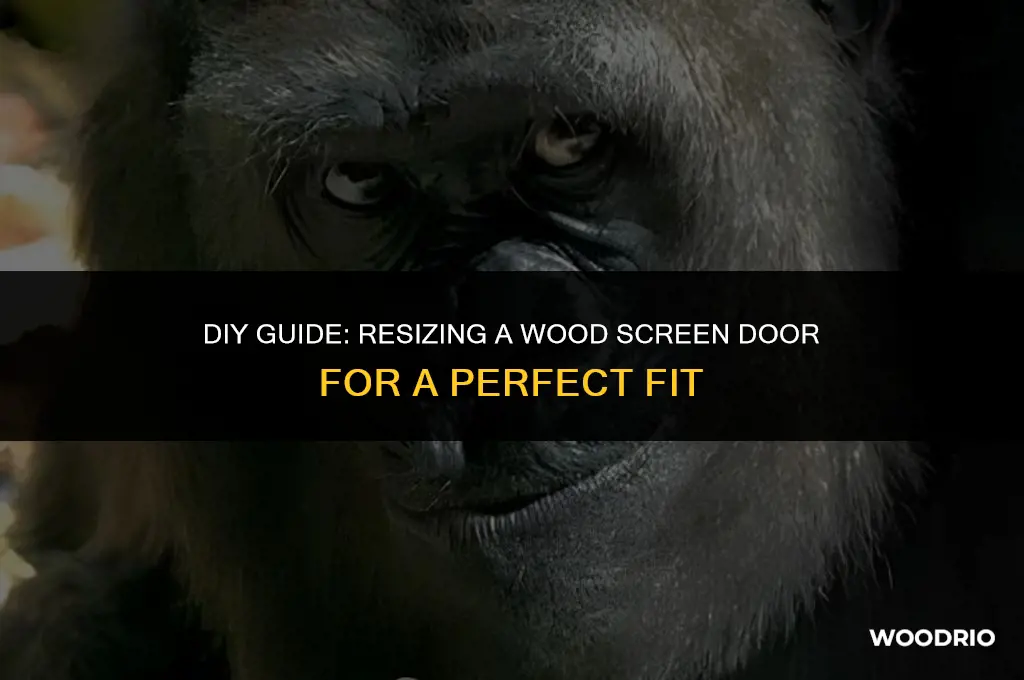 can you cut wood screen door down to size