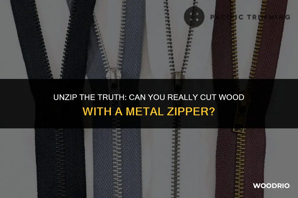 can you cut wood with a metal zipper