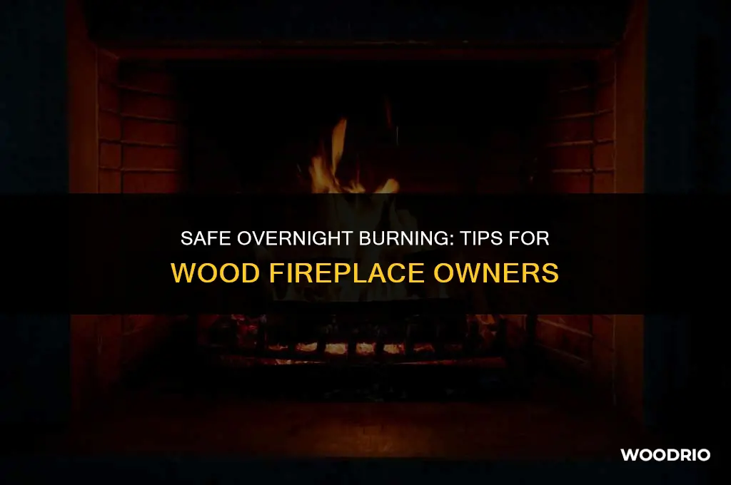 can you leave a wood burning fireplace on overnight