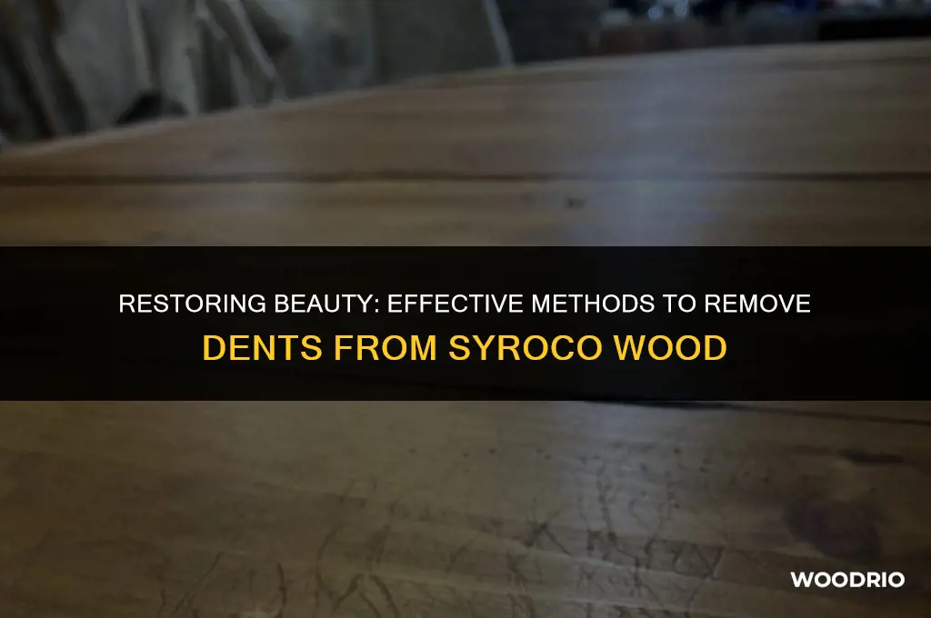 can you remove dents from syroco wood