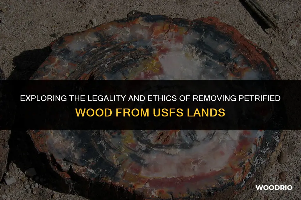 can you remove peterfied wood from usfs