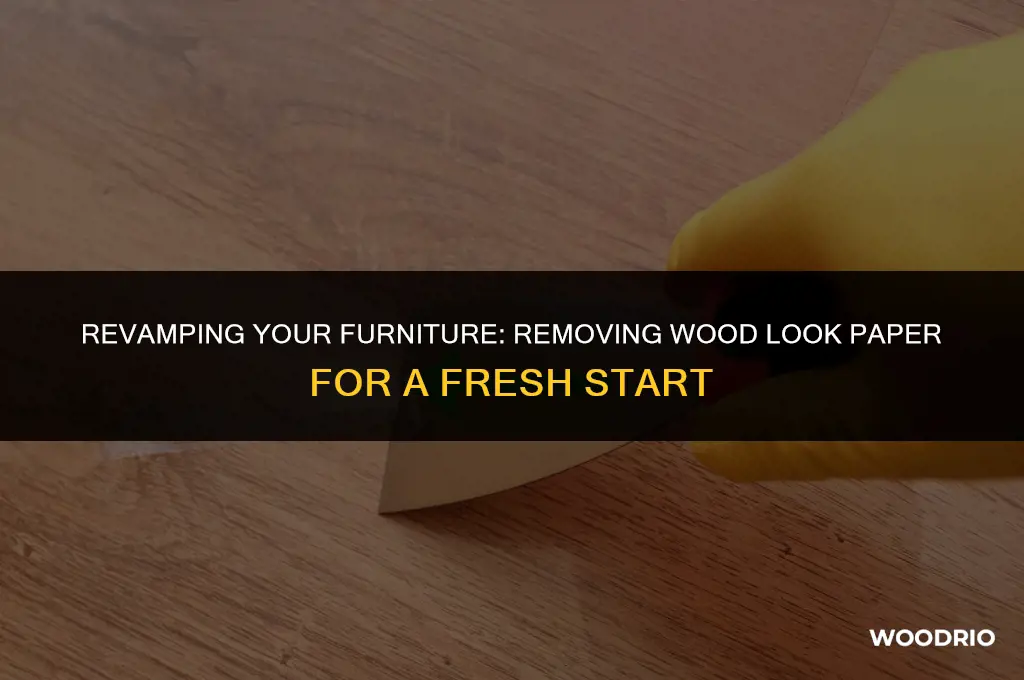 can you remove the wood look paper on furniture