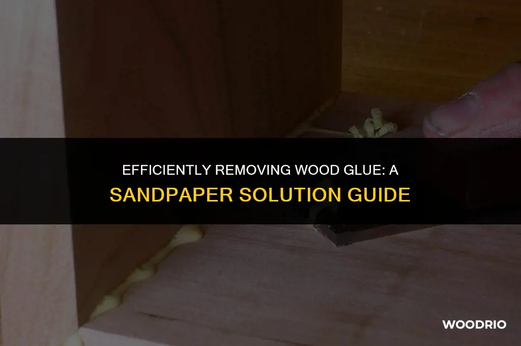 can you remove wood glue with sand paper