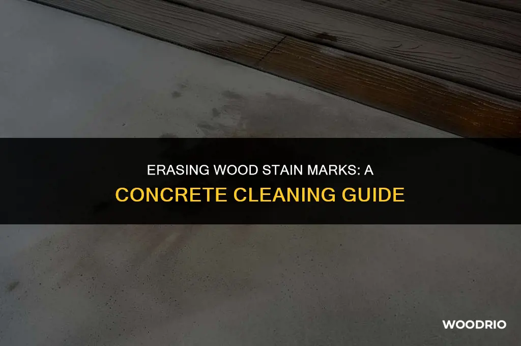 can you remove wood stain from concrete