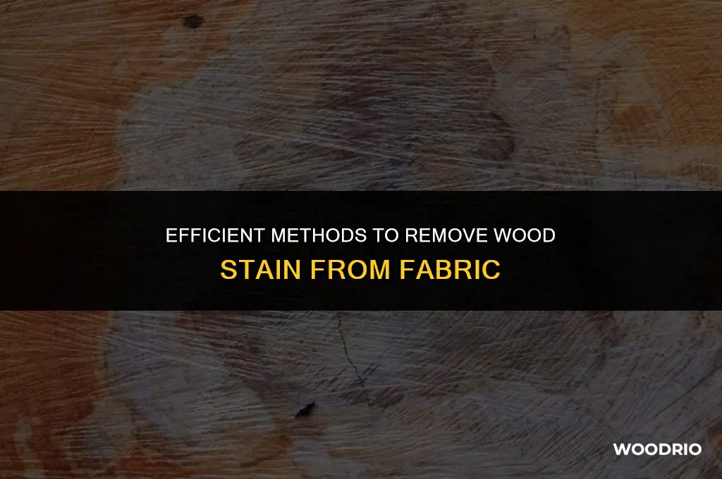 can you remove wood stain from fabric