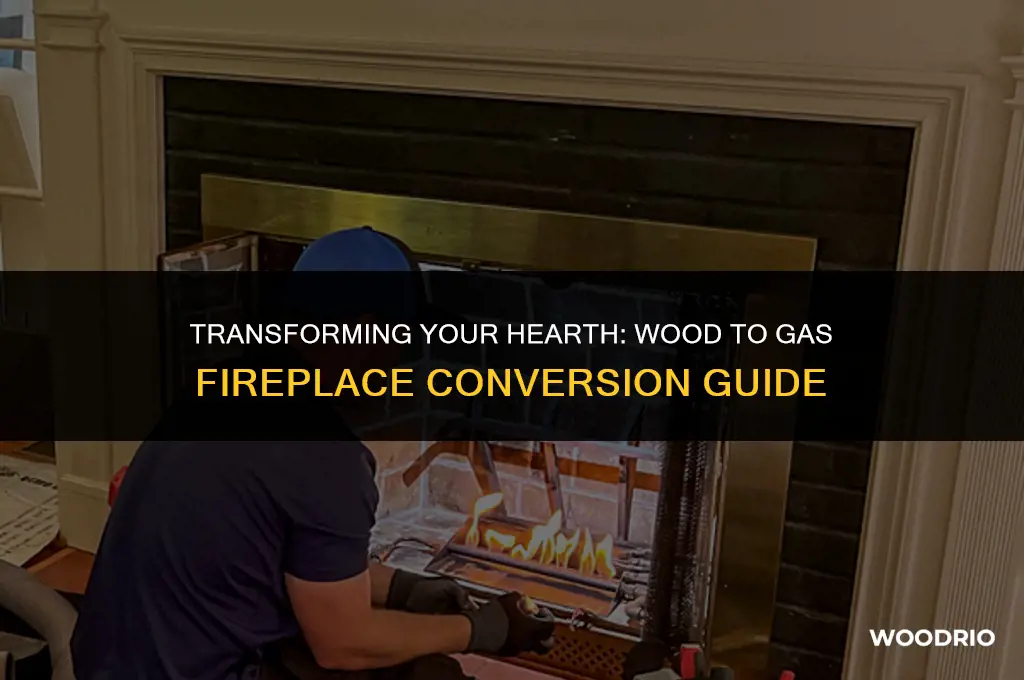 can you turn a wood burning fireplace into gas