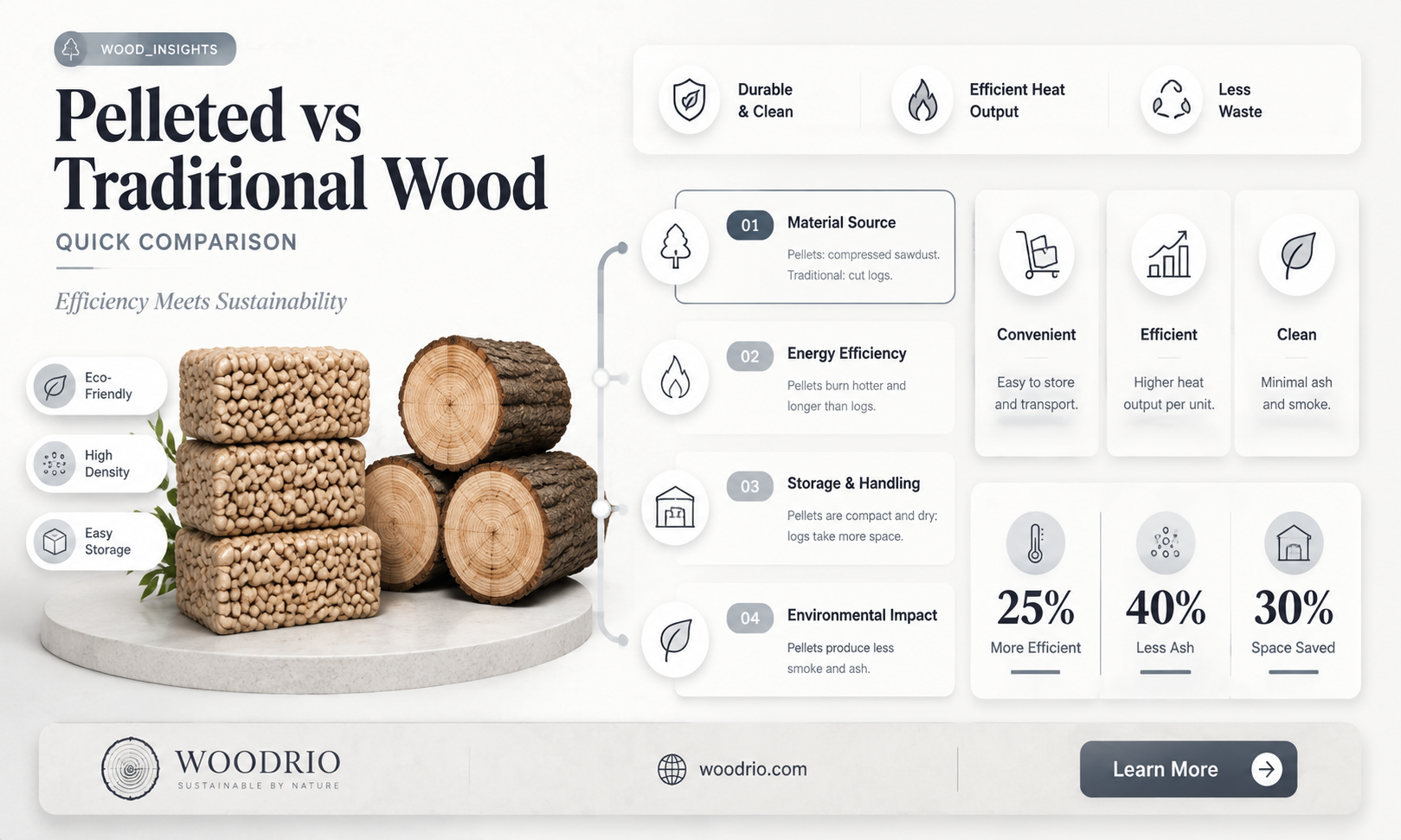 are pelleted wood blocks as good as wood