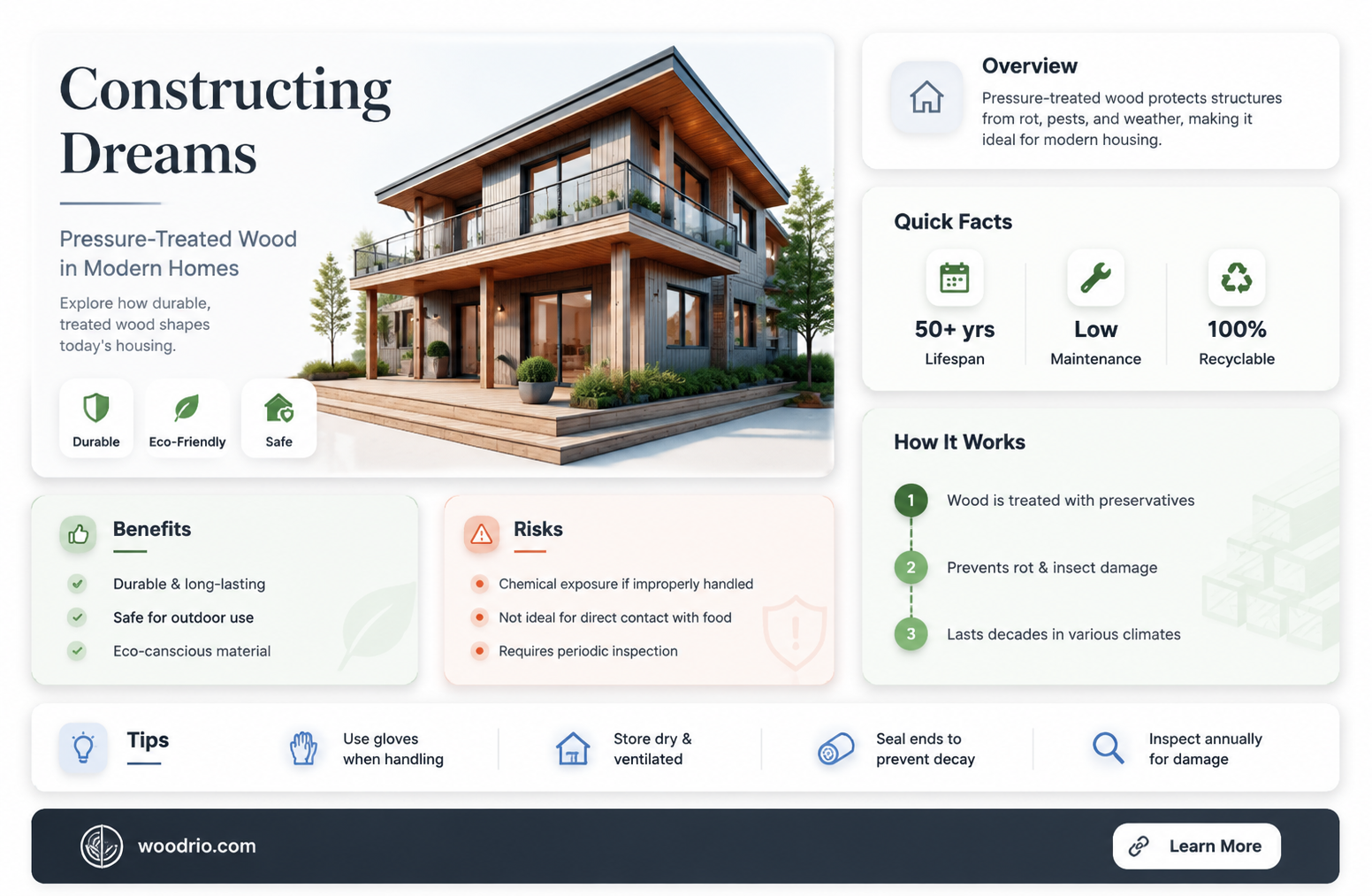 are houses built with pressure treated wood