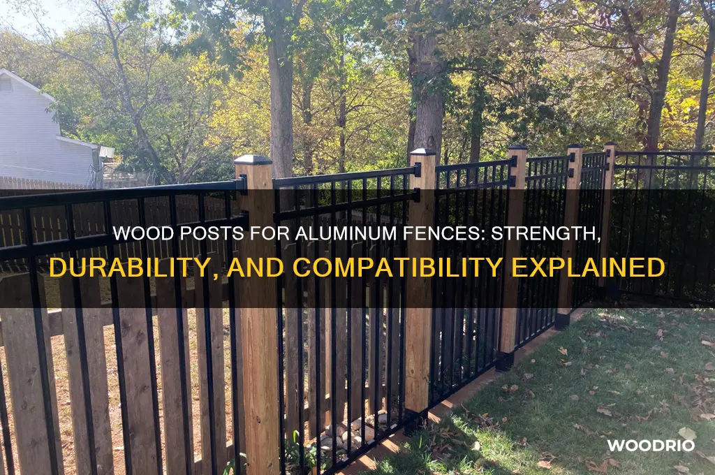 could a wood post support an aluminum fence