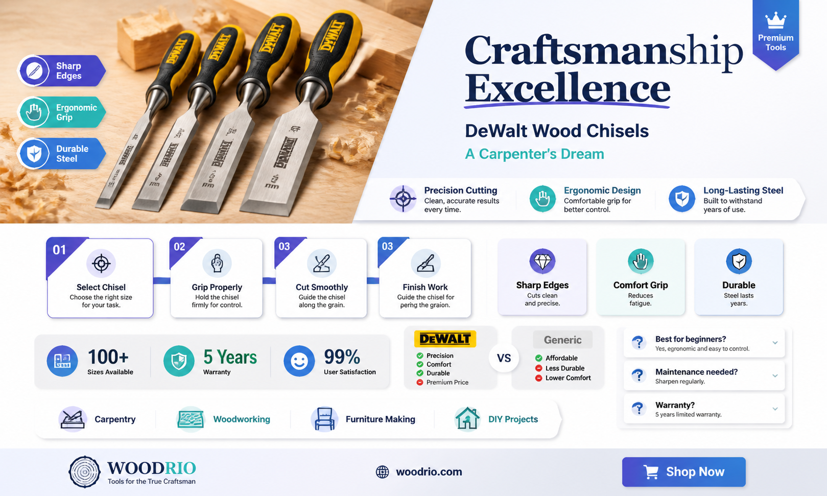 are dewalt wood chisels good