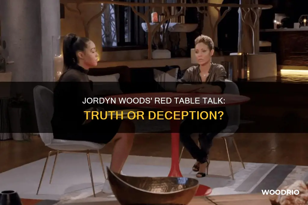 did jordyn woods lie in her red table talk