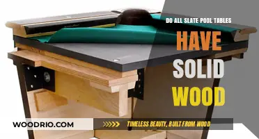 Are Slate Pool Tables Always Made with Solid Wood?