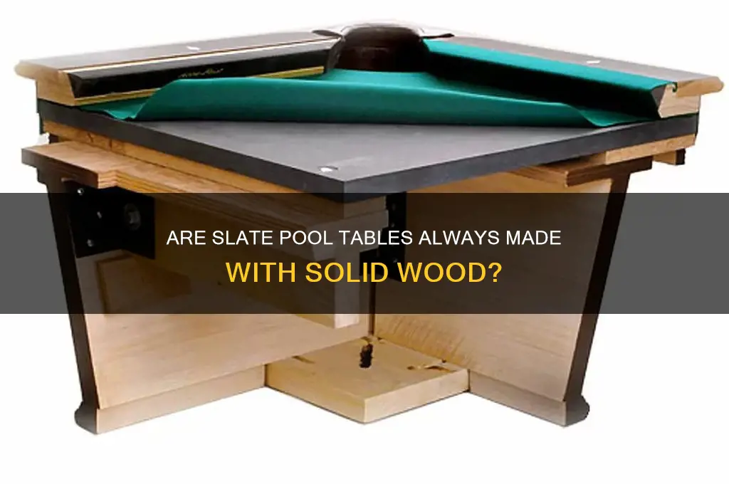 do all slate pool tables have solid wood
