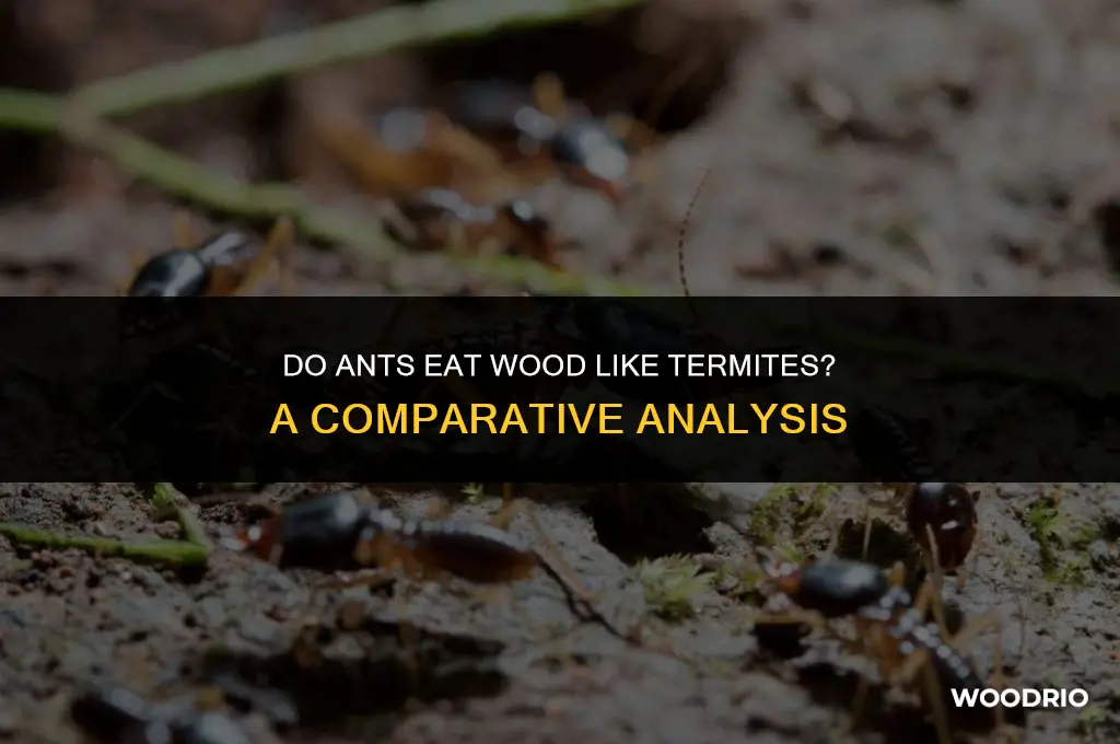 do ants eat wood like termites