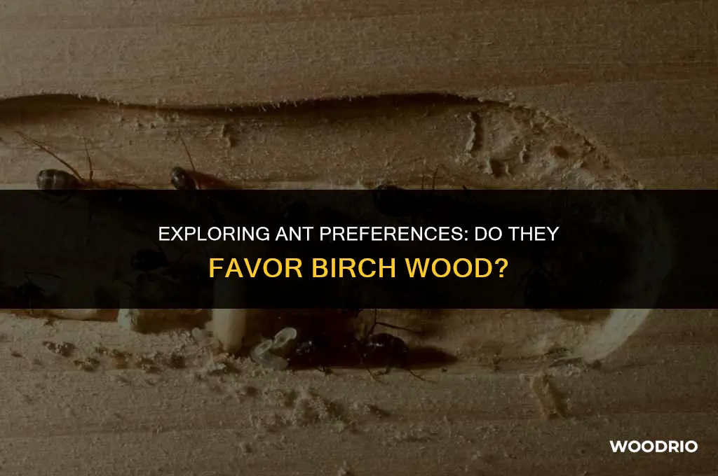 do ants like birch wood