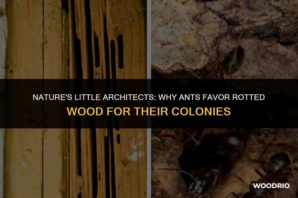 do ants like rotted wood