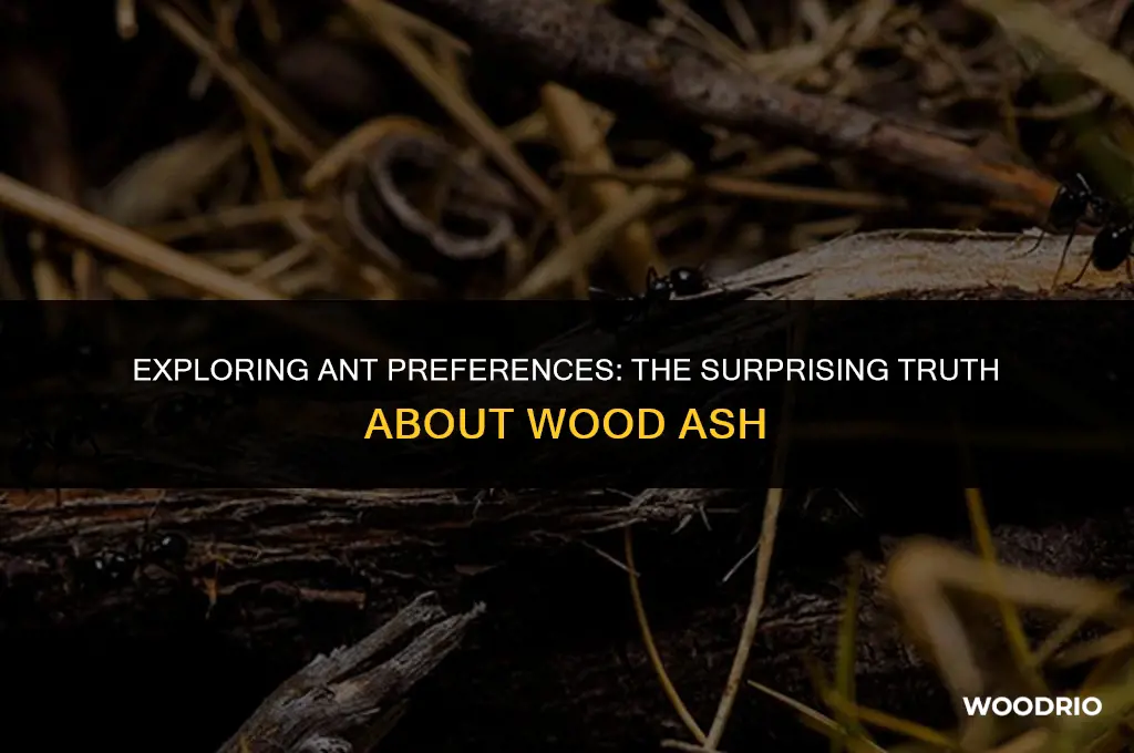 do ants like wood ash