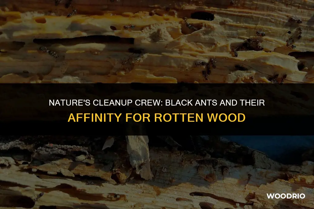 do black ants like rotten wood
