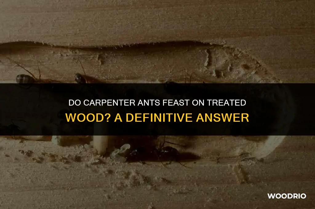 do capernyer ants eat treated wood