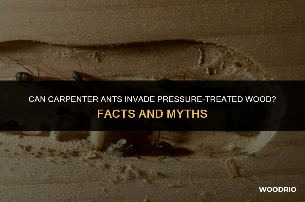 do carpenter ants infest pressure treated wood