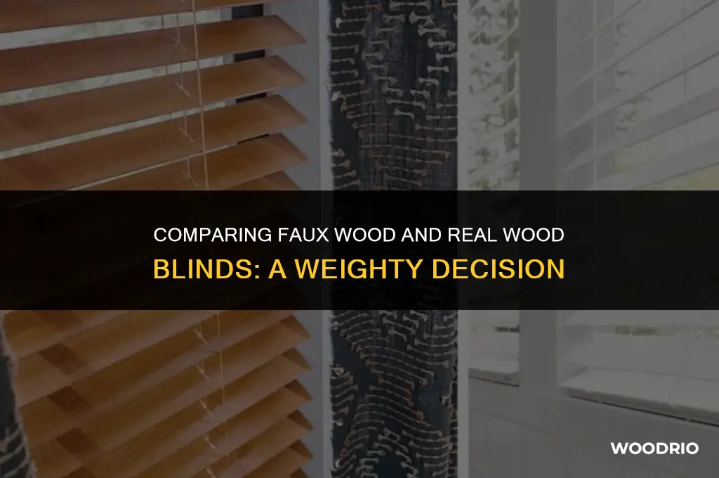 do faux wood blinds weigh as much as wood blinds