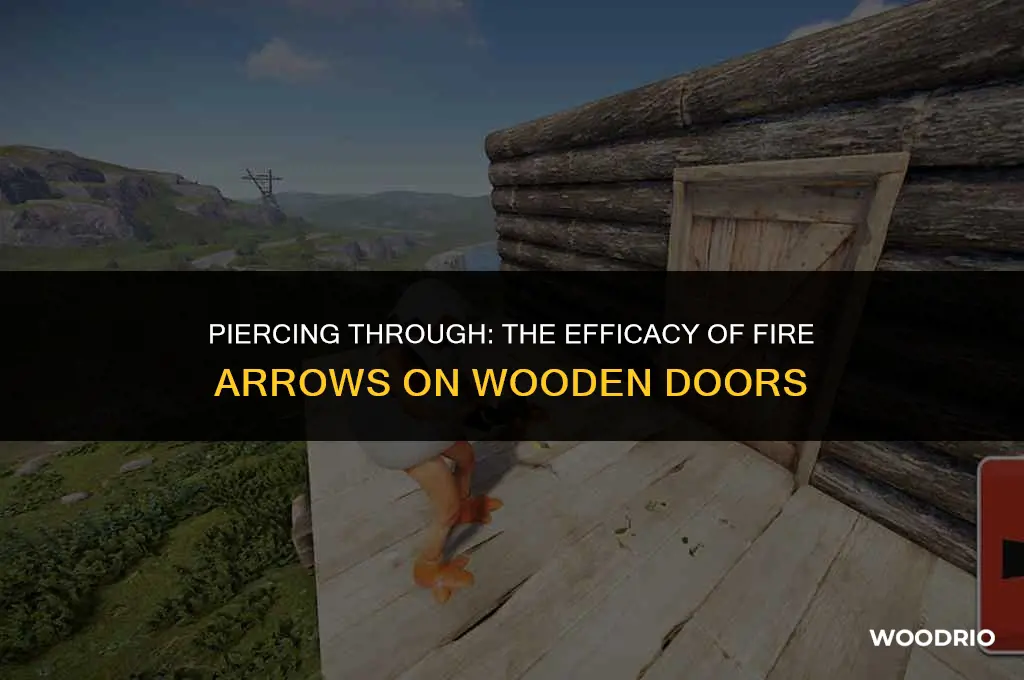 do fire arrows do good against wooden door