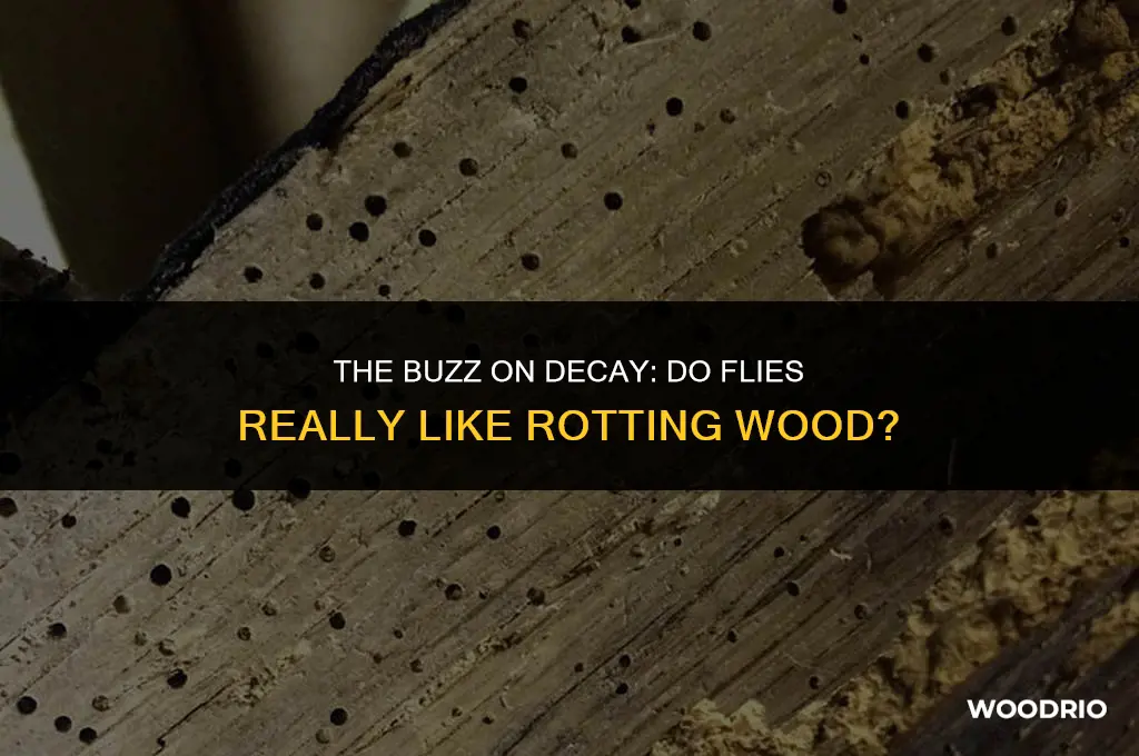 do flies like rotting wood