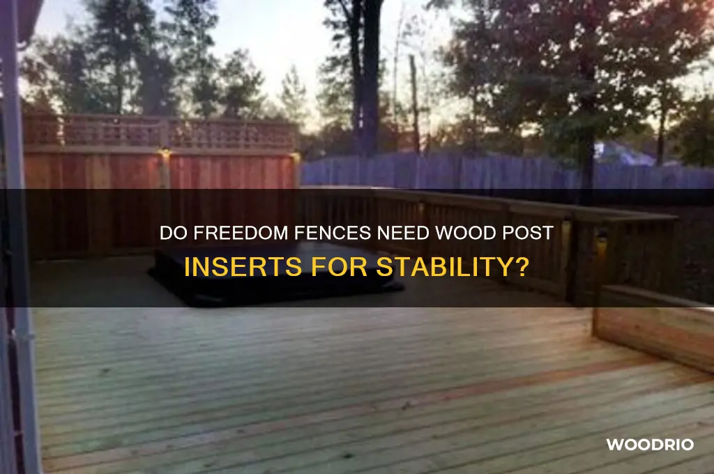do freedom fence require wood posts inserts