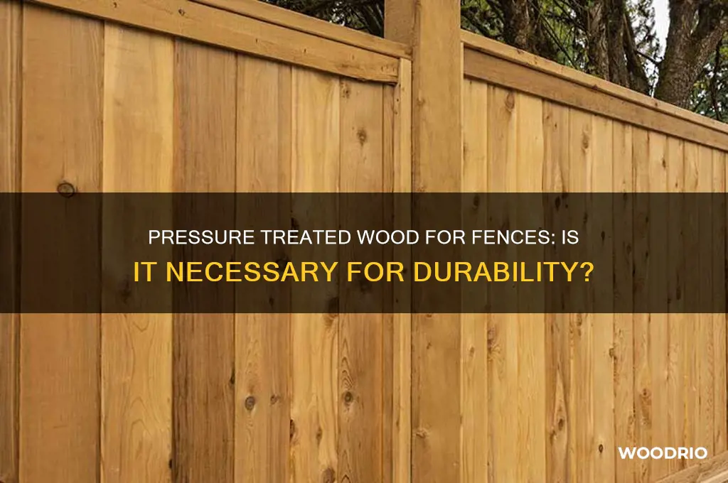 do i need pressure treated wood for a fence