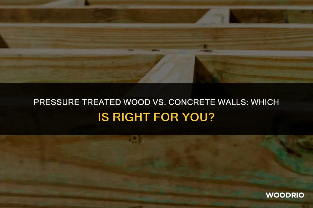 do i need pressure treated wood for concrete wall