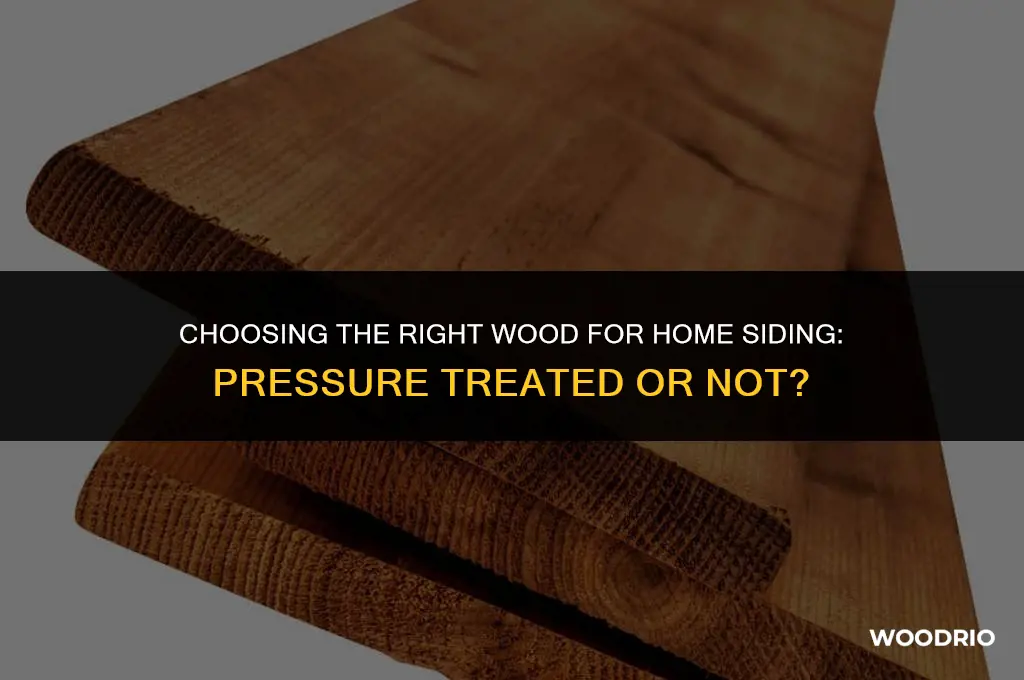 do i need pressure treated wood for home siding