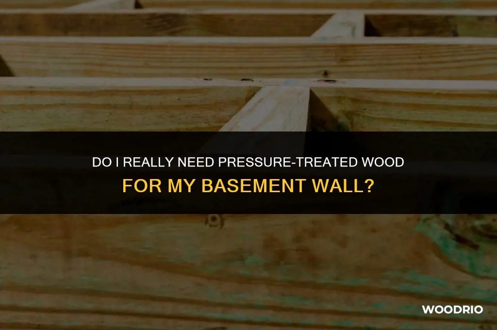 do i need pressure treated wood under wall basmeent