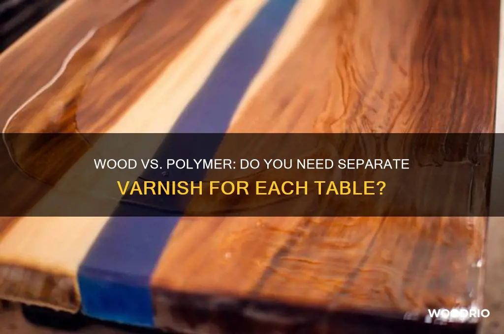 do i need separate varnish for wood and polymer table