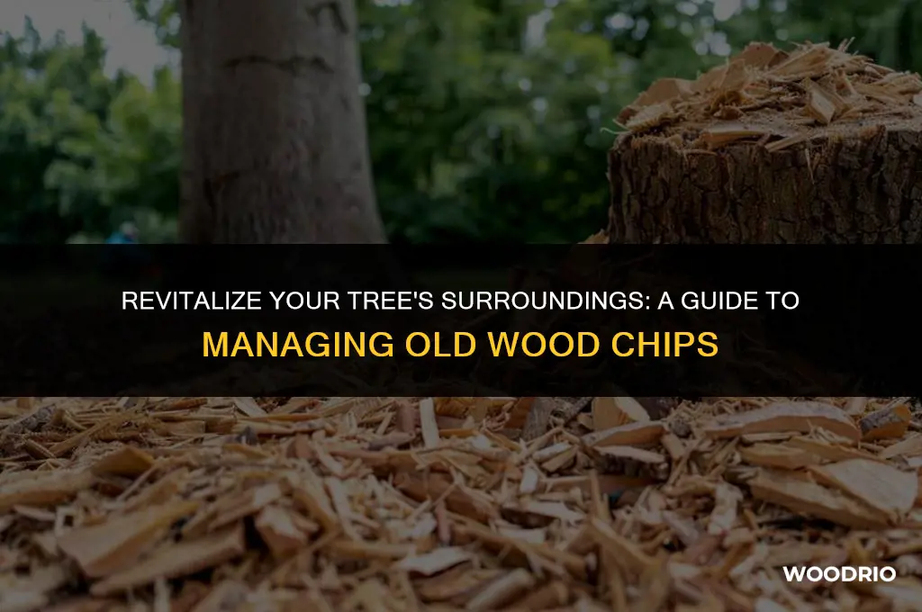do i need to remove old wood chips around tree
