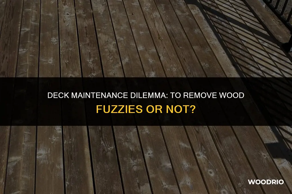 do i need to remove wood fuzzies from deck
